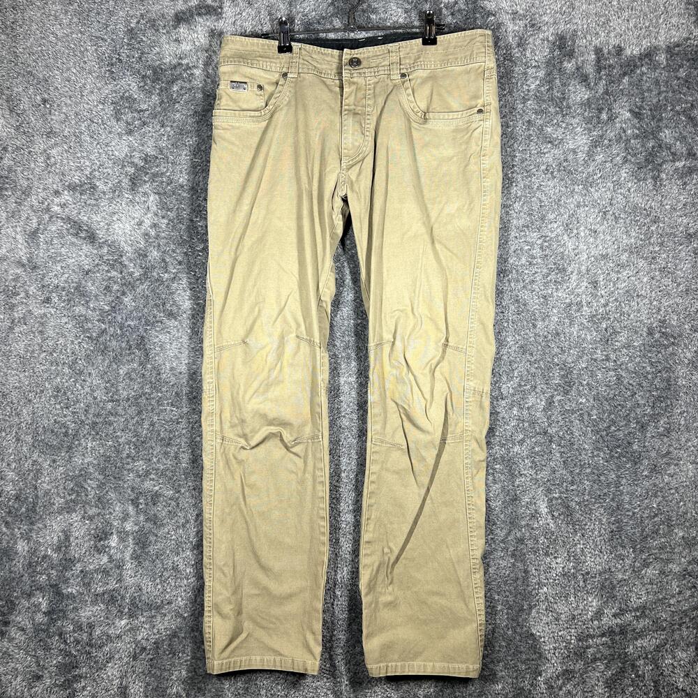 Kuhl Pants Mens 33x32 Beige Chino Kanvus Jean Stretch Canvas Cotton Straight